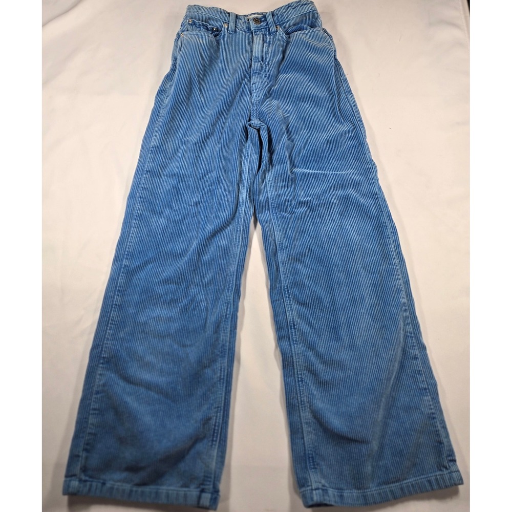 BDG Urban Outfitters Blue Corduroy High & Wide Leg Jeans‎ Womens 24x27 Y2K 90s